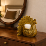 Peacock Candle Holder Gold Finish - Image 7