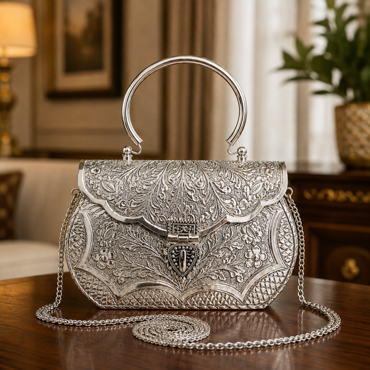 ChatGPT Image Aug 29, 2026, 06_13_17 PM Brass Handcrafted Heritage Purse - Image 1